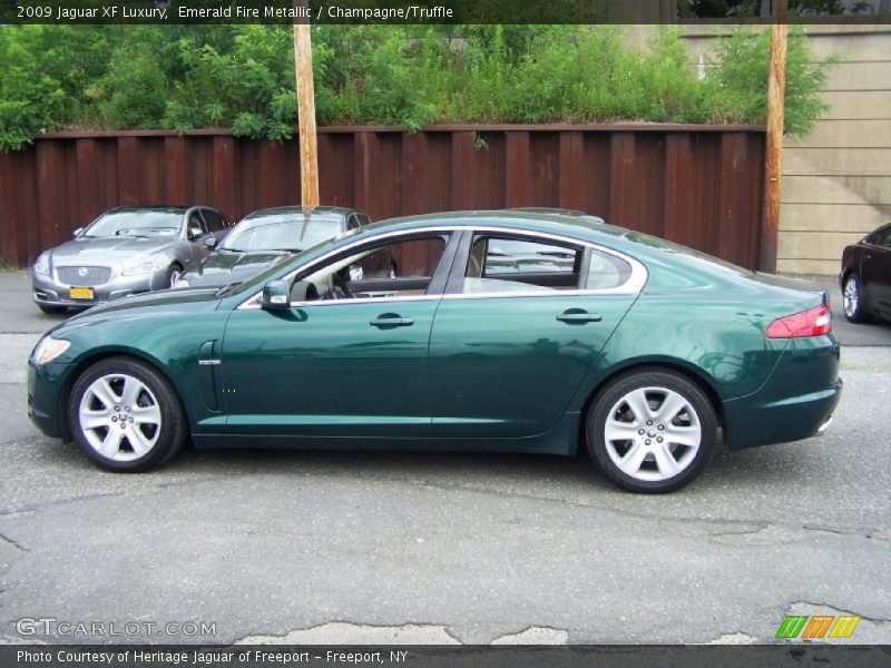 Emerald Fire Metallic / Champagne/Truffle 2009 Jaguar XF Luxury