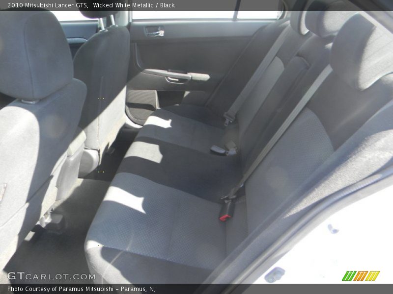 Wicked White Metallic / Black 2010 Mitsubishi Lancer GTS