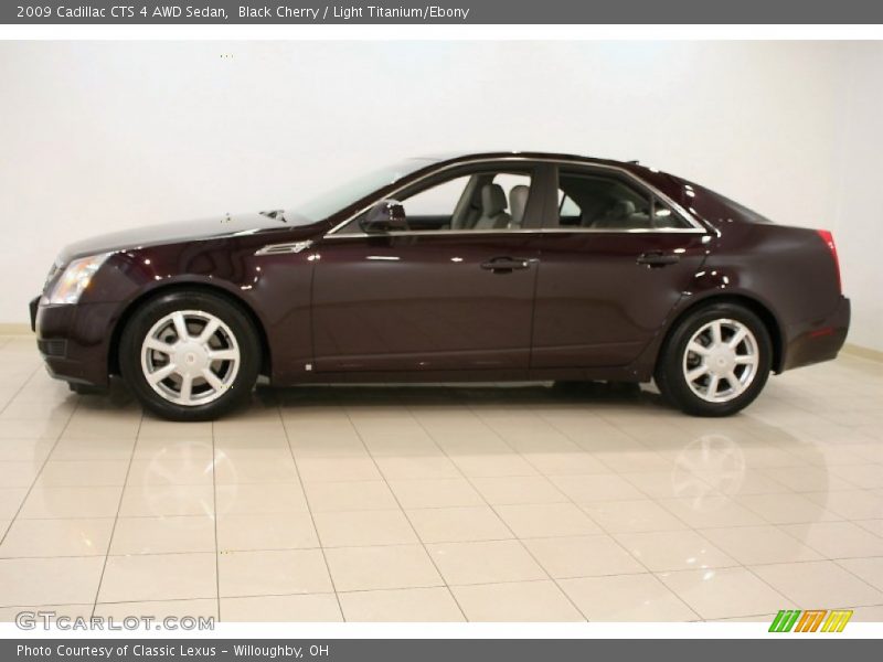 Black Cherry / Light Titanium/Ebony 2009 Cadillac CTS 4 AWD Sedan