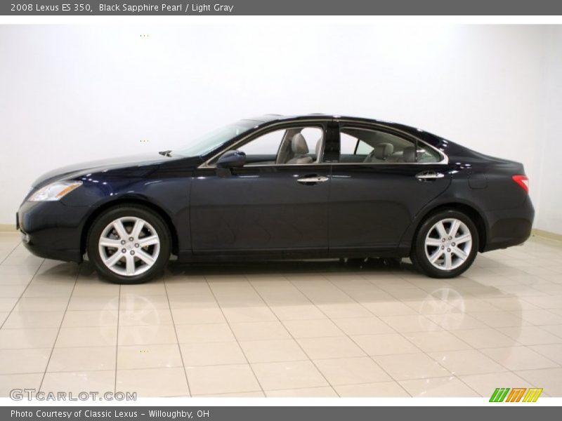 Black Sapphire Pearl / Light Gray 2008 Lexus ES 350