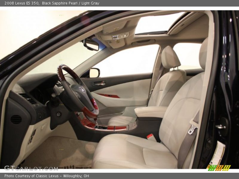 Black Sapphire Pearl / Light Gray 2008 Lexus ES 350