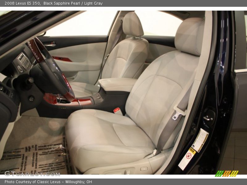 Black Sapphire Pearl / Light Gray 2008 Lexus ES 350