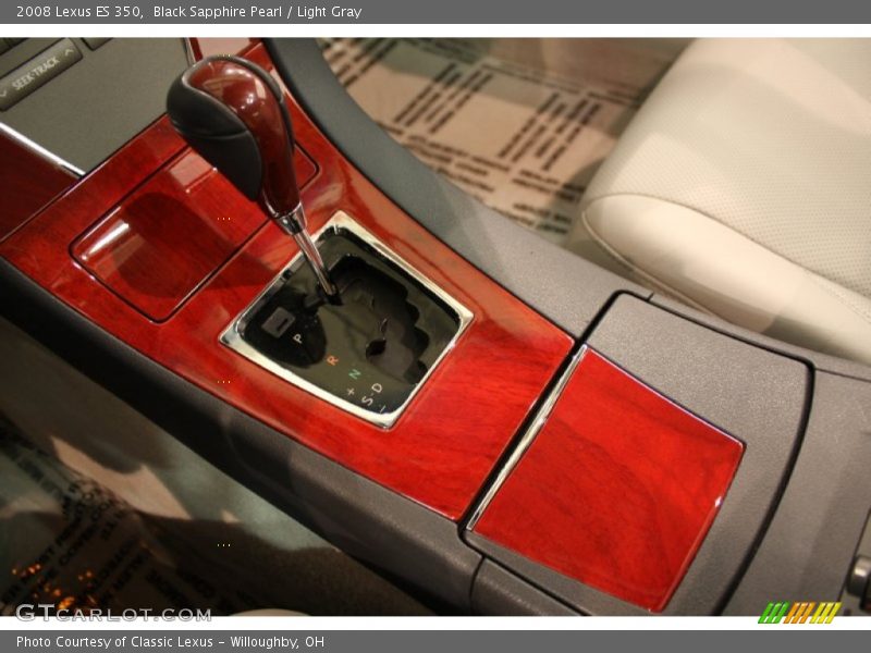 Black Sapphire Pearl / Light Gray 2008 Lexus ES 350