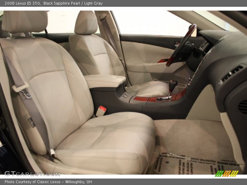 Black Sapphire Pearl / Light Gray 2008 Lexus ES 350