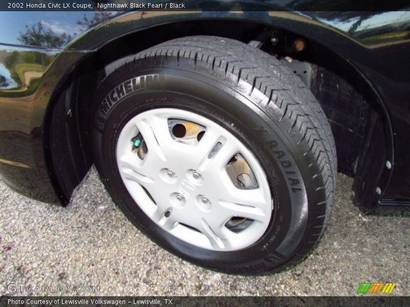 Nighthawk Black Pearl / Black 2002 Honda Civic LX Coupe