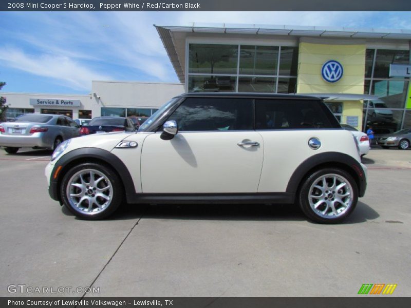 Pepper White / Red/Carbon Black 2008 Mini Cooper S Hardtop