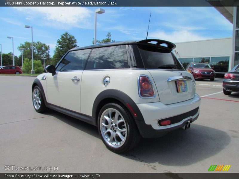 Pepper White / Red/Carbon Black 2008 Mini Cooper S Hardtop