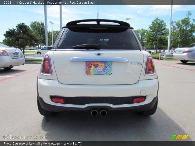 Pepper White / Red/Carbon Black 2008 Mini Cooper S Hardtop