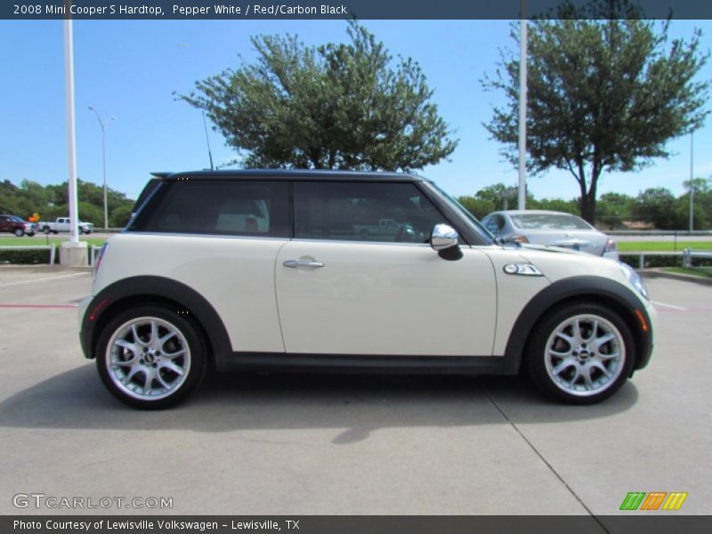 Pepper White / Red/Carbon Black 2008 Mini Cooper S Hardtop