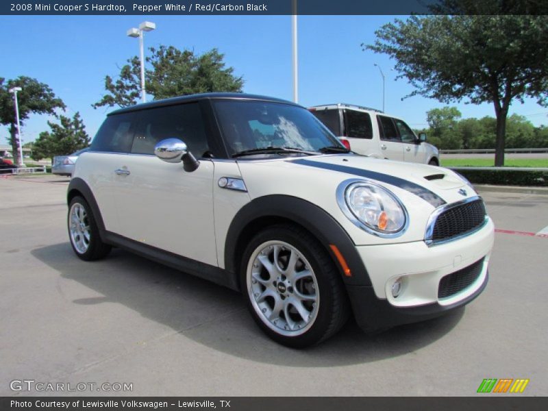 Pepper White / Red/Carbon Black 2008 Mini Cooper S Hardtop