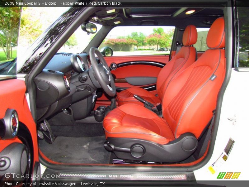 Pepper White / Red/Carbon Black 2008 Mini Cooper S Hardtop