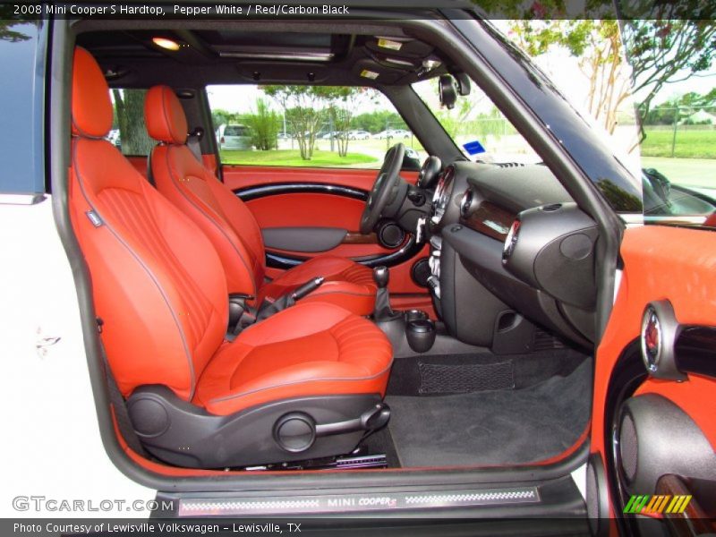 Pepper White / Red/Carbon Black 2008 Mini Cooper S Hardtop