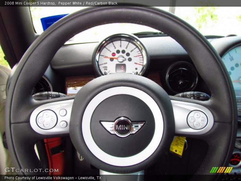 Pepper White / Red/Carbon Black 2008 Mini Cooper S Hardtop