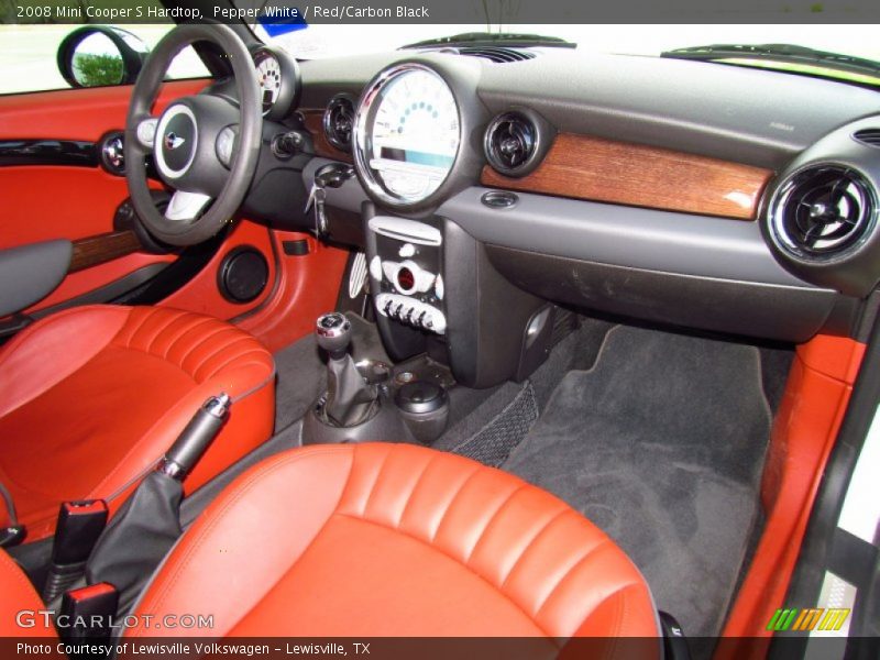 Pepper White / Red/Carbon Black 2008 Mini Cooper S Hardtop