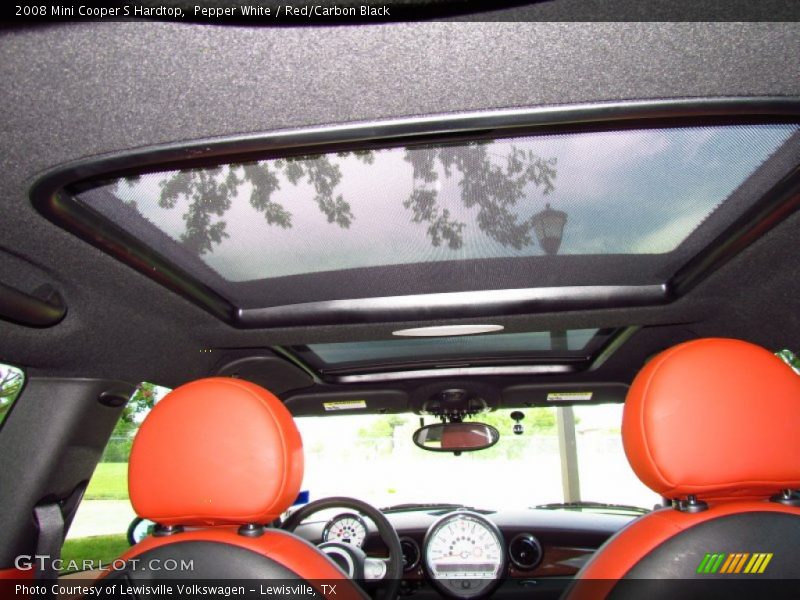 Pepper White / Red/Carbon Black 2008 Mini Cooper S Hardtop