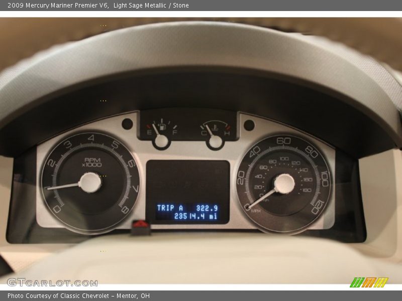 Light Sage Metallic / Stone 2009 Mercury Mariner Premier V6