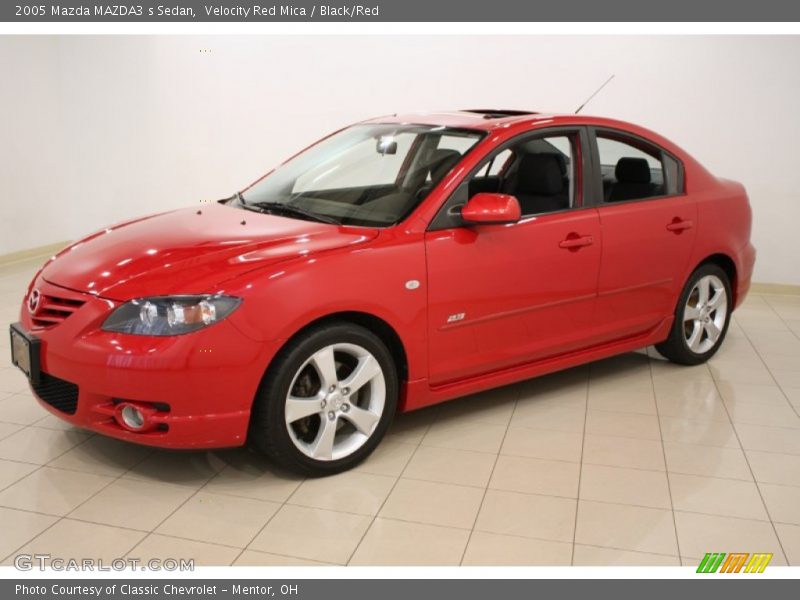 Velocity Red Mica / Black/Red 2005 Mazda MAZDA3 s Sedan