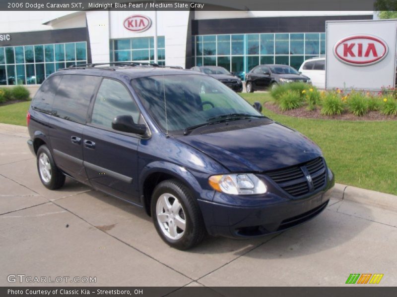 Midnight Blue Pearl / Medium Slate Gray 2006 Dodge Caravan SXT