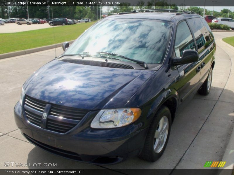 Midnight Blue Pearl / Medium Slate Gray 2006 Dodge Caravan SXT