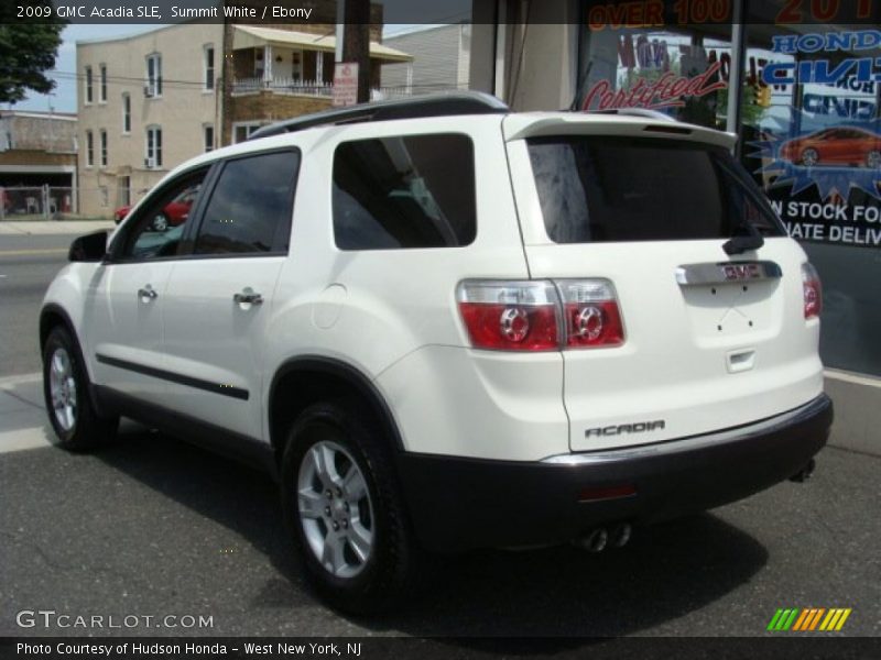 Summit White / Ebony 2009 GMC Acadia SLE