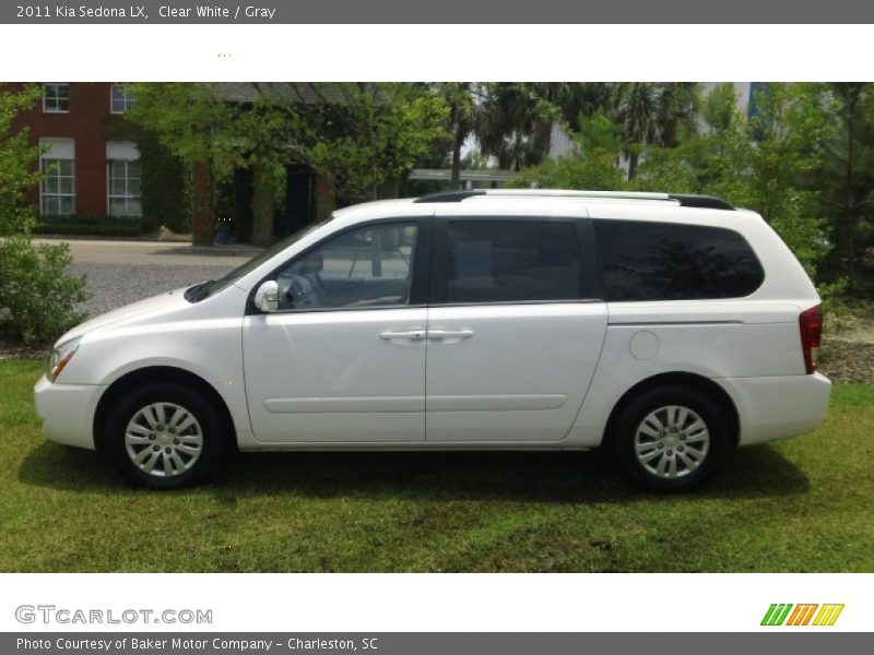 Clear White / Gray 2011 Kia Sedona LX