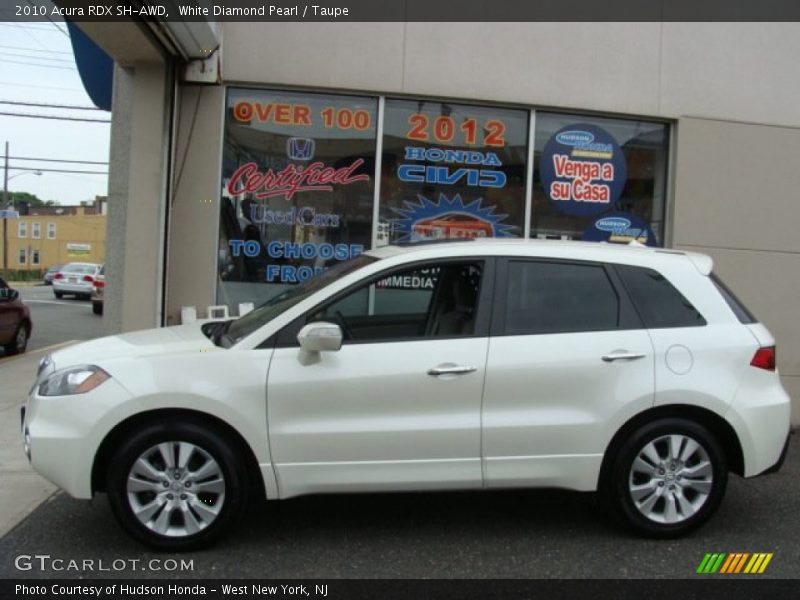 White Diamond Pearl / Taupe 2010 Acura RDX SH-AWD