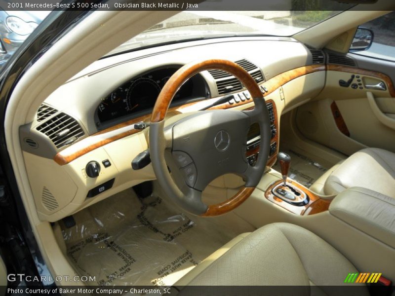 Obsidian Black Metallic / Java 2001 Mercedes-Benz S 500 Sedan