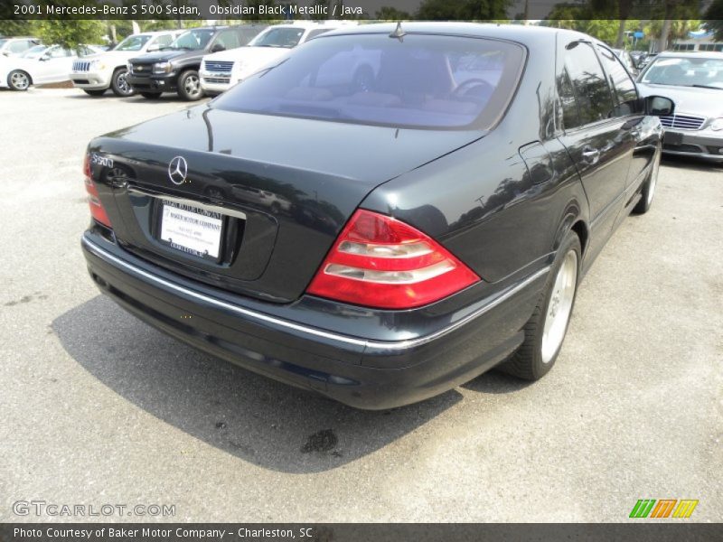 Obsidian Black Metallic / Java 2001 Mercedes-Benz S 500 Sedan