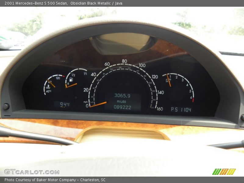 Obsidian Black Metallic / Java 2001 Mercedes-Benz S 500 Sedan
