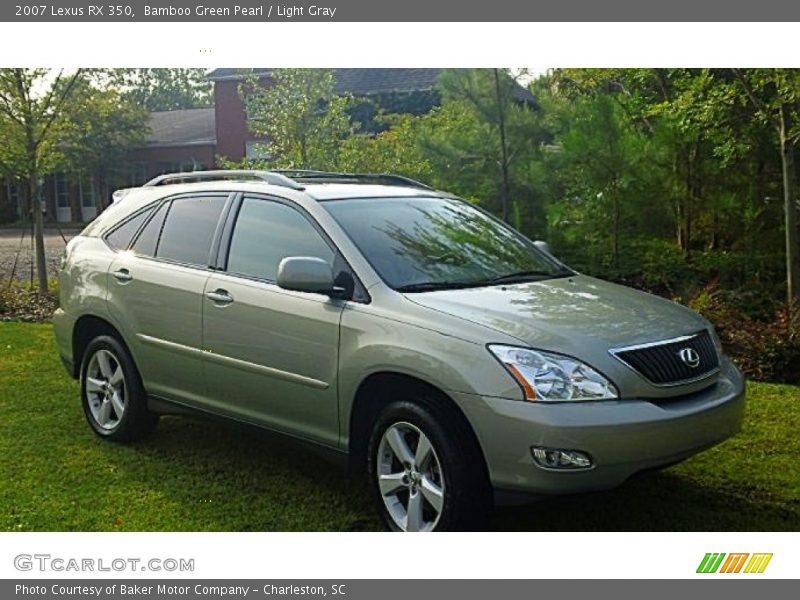 Bamboo Green Pearl / Light Gray 2007 Lexus RX 350