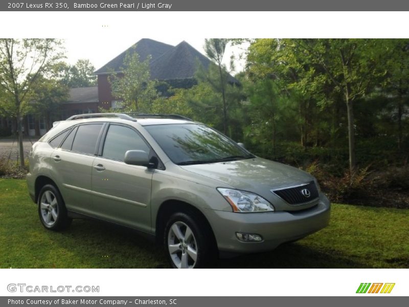 Bamboo Green Pearl / Light Gray 2007 Lexus RX 350