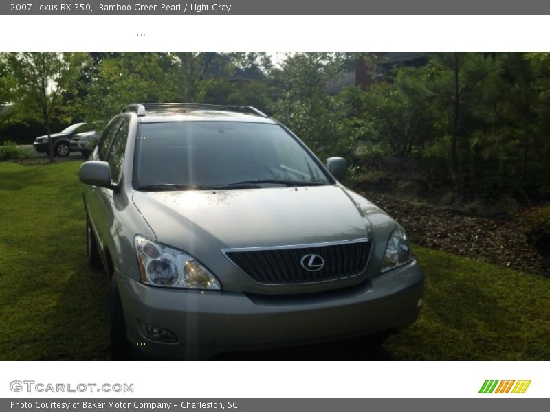 Bamboo Green Pearl / Light Gray 2007 Lexus RX 350