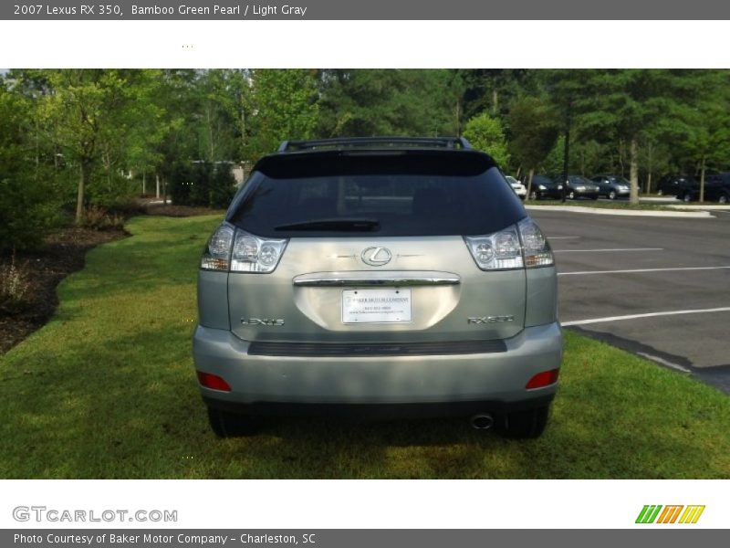 Bamboo Green Pearl / Light Gray 2007 Lexus RX 350