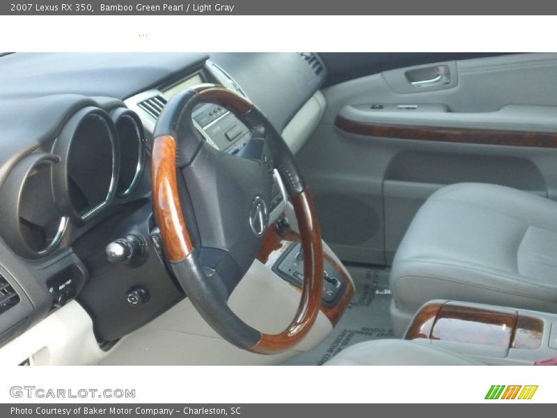 Bamboo Green Pearl / Light Gray 2007 Lexus RX 350