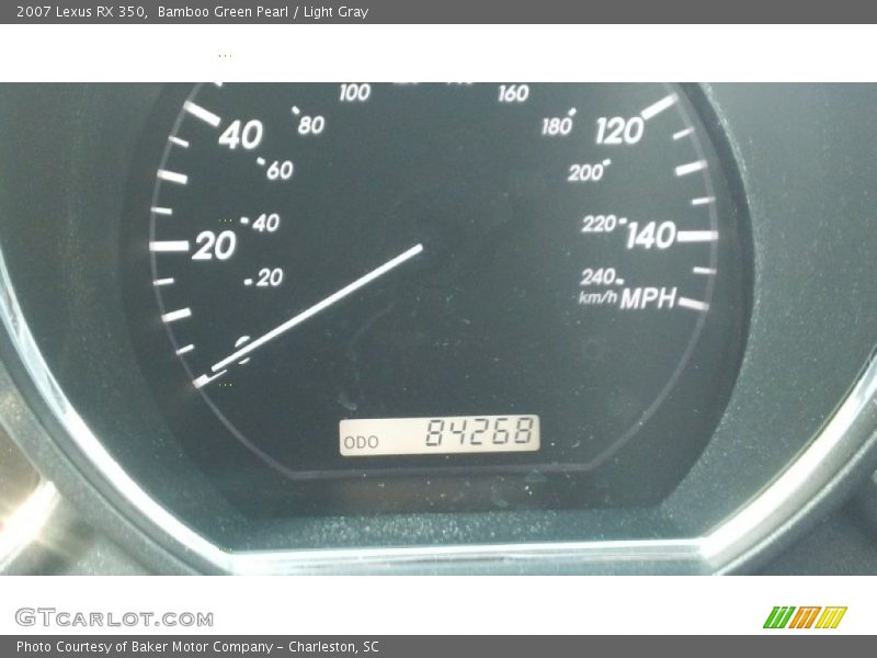 Bamboo Green Pearl / Light Gray 2007 Lexus RX 350