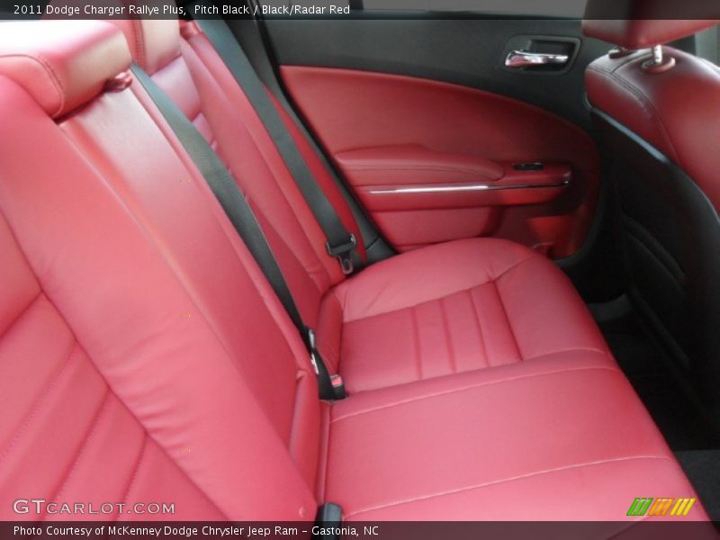 Pitch Black / Black/Radar Red 2011 Dodge Charger Rallye Plus