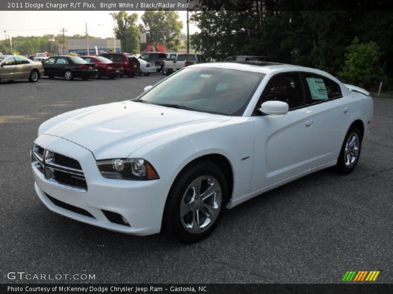 Bright White / Black/Radar Red 2011 Dodge Charger R/T Plus