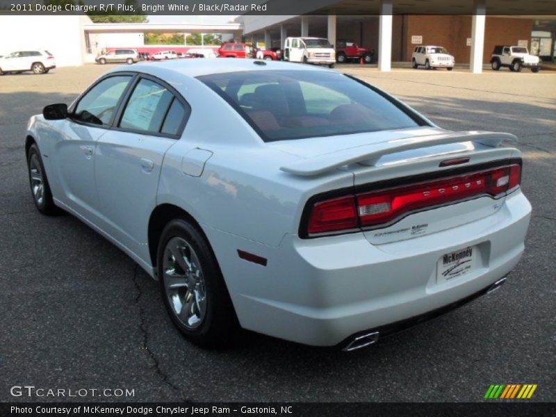 Bright White / Black/Radar Red 2011 Dodge Charger R/T Plus