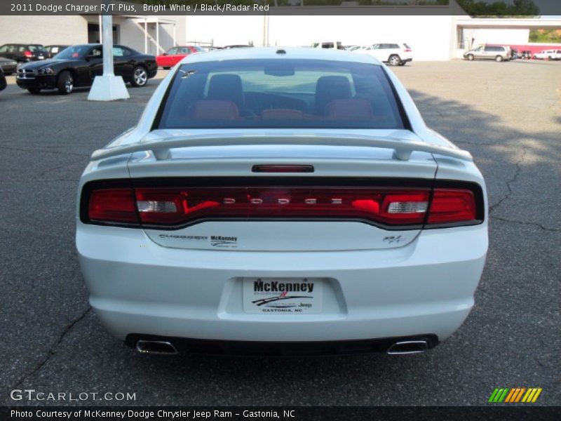 Bright White / Black/Radar Red 2011 Dodge Charger R/T Plus