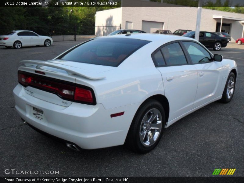 Bright White / Black/Radar Red 2011 Dodge Charger R/T Plus