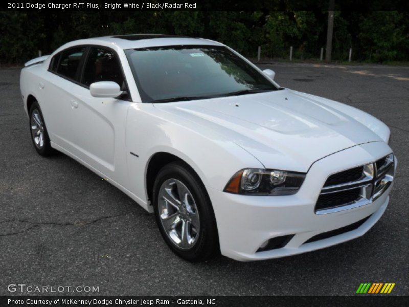 Bright White / Black/Radar Red 2011 Dodge Charger R/T Plus