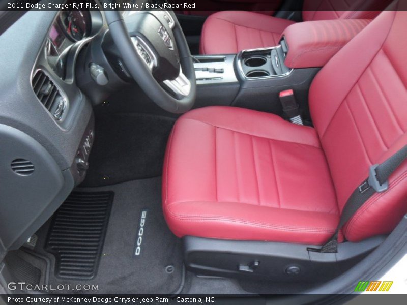 Bright White / Black/Radar Red 2011 Dodge Charger R/T Plus