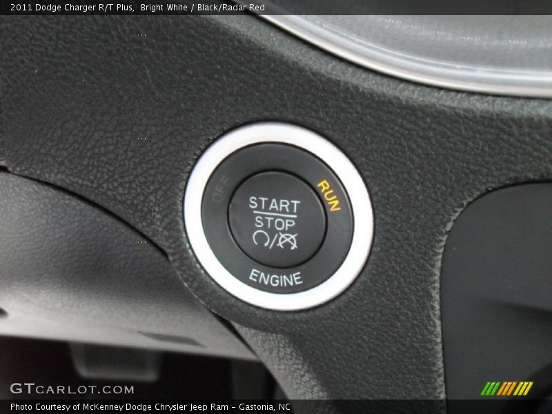 Bright White / Black/Radar Red 2011 Dodge Charger R/T Plus