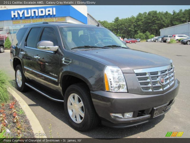 Galaxy Gray Metallic / Ebony/Ebony 2011 Cadillac Escalade AWD
