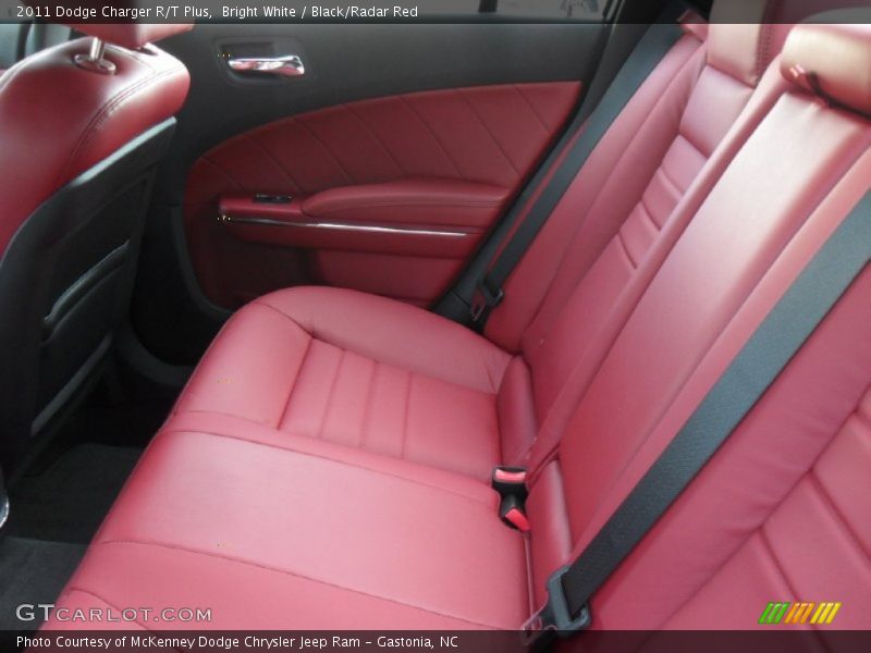 Bright White / Black/Radar Red 2011 Dodge Charger R/T Plus