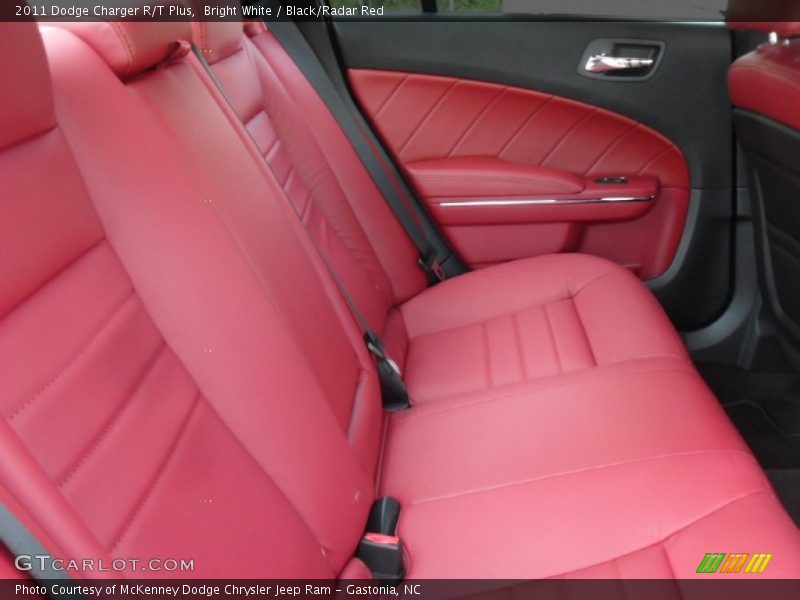 Bright White / Black/Radar Red 2011 Dodge Charger R/T Plus