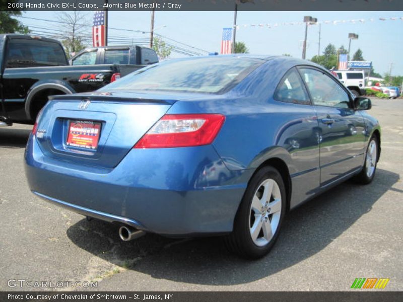 Atomic Blue Metallic / Gray 2008 Honda Civic EX-L Coupe
