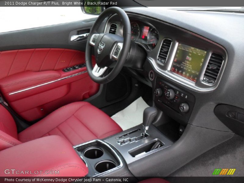 Bright White / Black/Radar Red 2011 Dodge Charger R/T Plus
