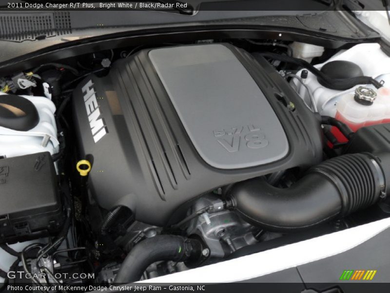 Bright White / Black/Radar Red 2011 Dodge Charger R/T Plus