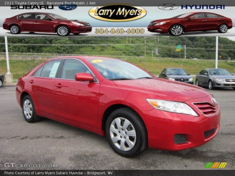 Barcelona Red Metallic / Ash 2011 Toyota Camry LE